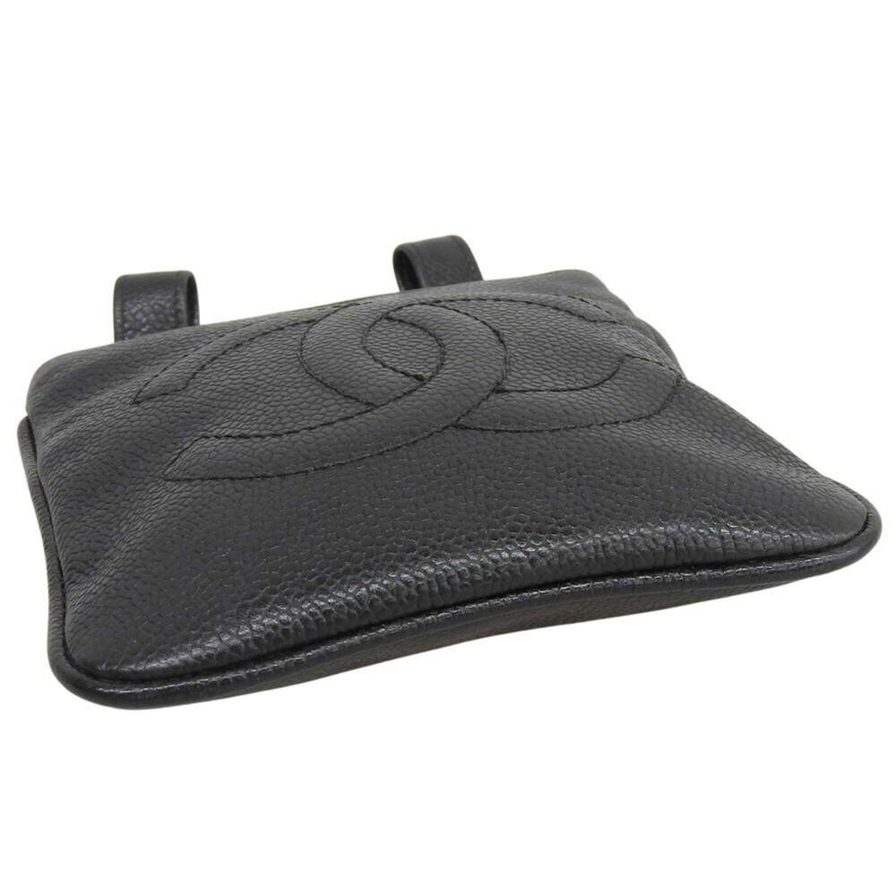 CHANEL Black Caviar Leather Logo Fanny Pack - Picture 4 of 8